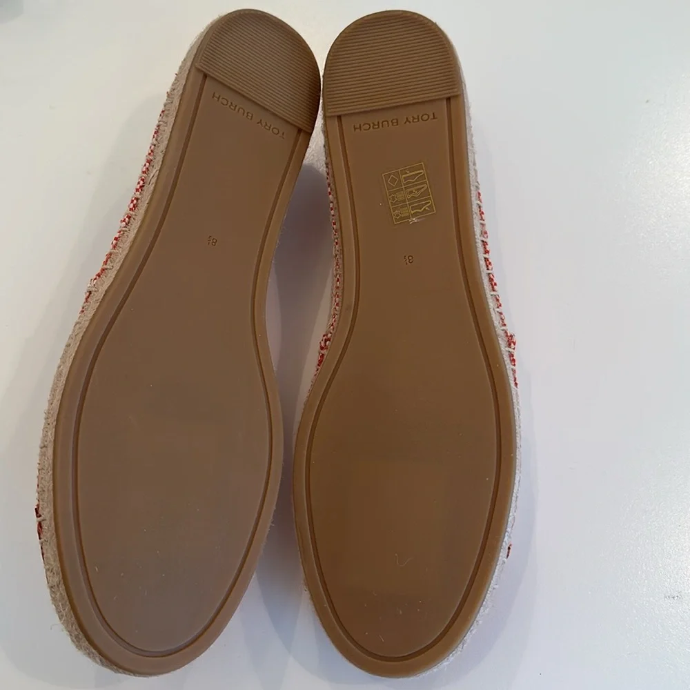 New Red and White Espadrilles. Size 8.5.